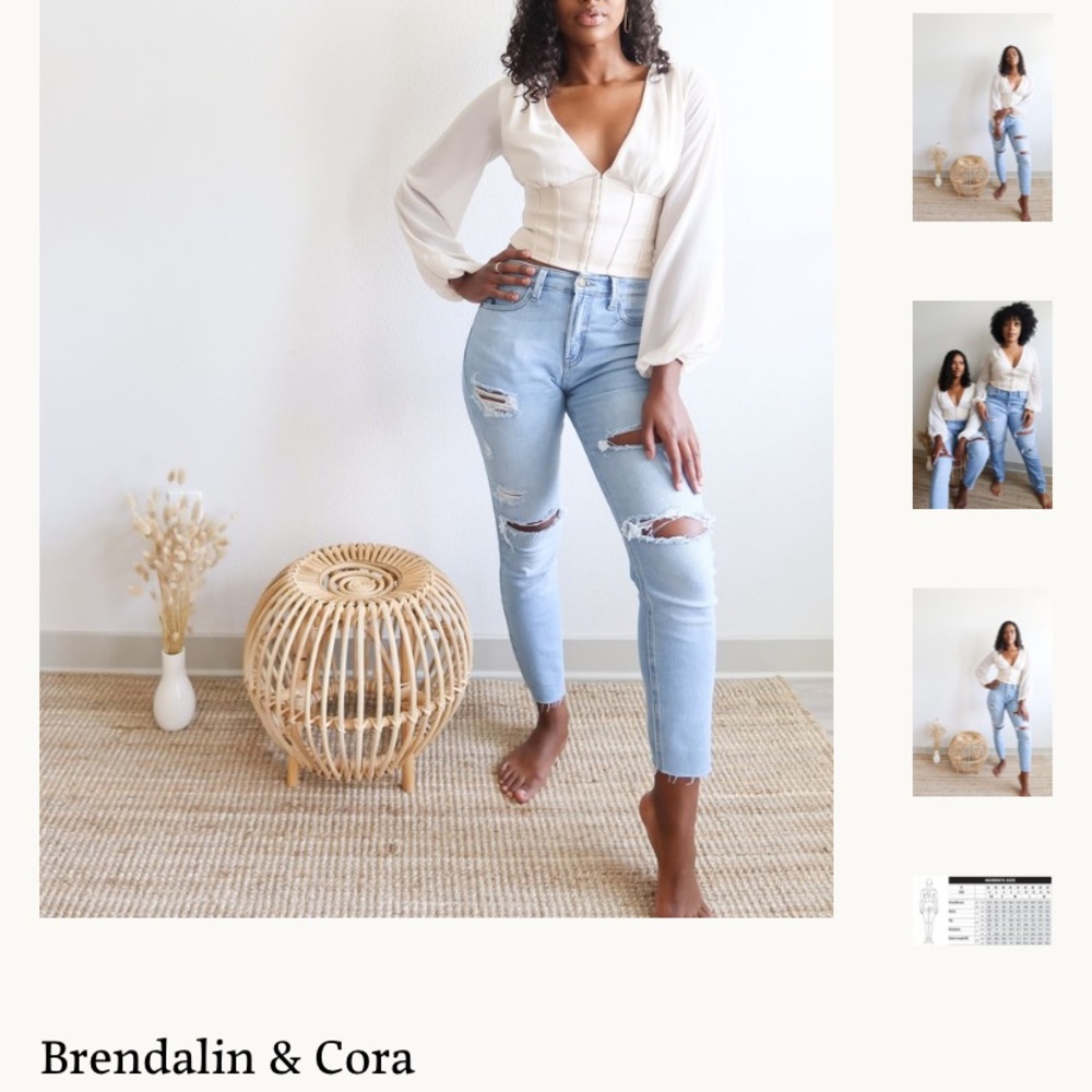 HIGH RISE JEANS - Picture 6 of 7